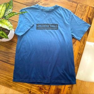 Mens M AE Ombré-Dyed blue T-shirt/short sleeve